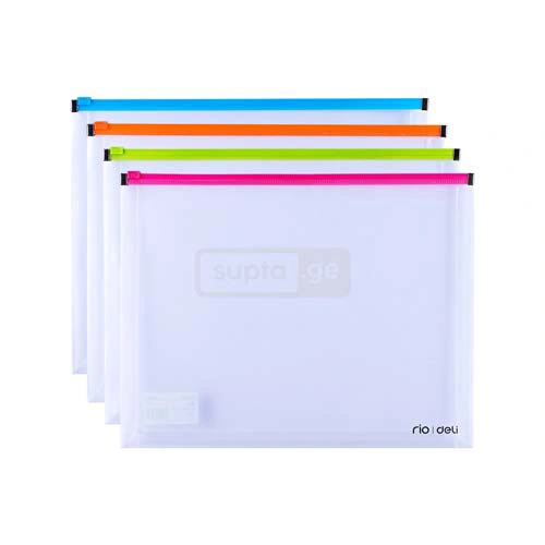 DELI-დელი RIO A4 პლასტიკური საქაღალდე ელვა ჩამკეტით No.38975